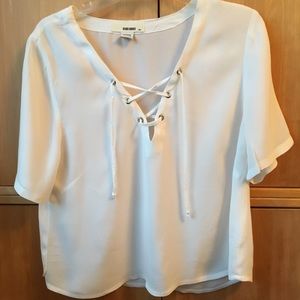 San Souci Sheer blouse with tie up front